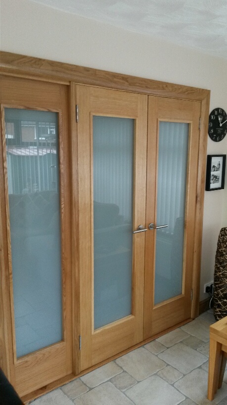 New oak doors fitted in Glengormley